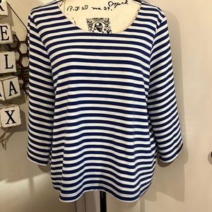 Anthropologie striped boatneck top